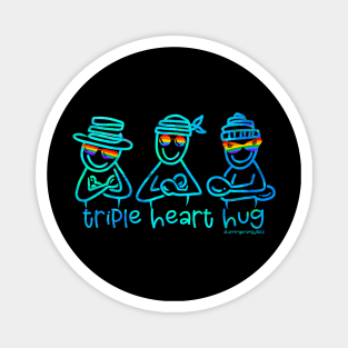 Triple Heart Hug Magnet